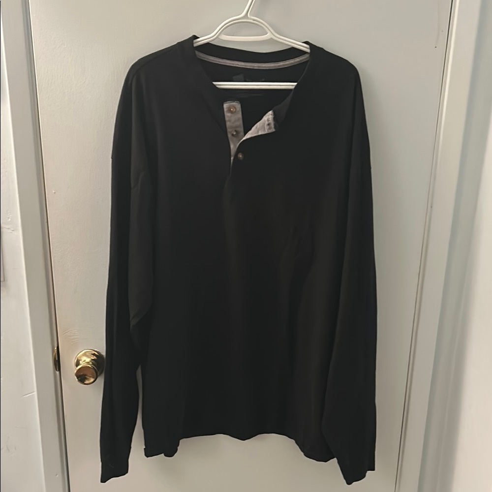 Hanes Men’s Beefy Henley Long Sleeve T-shirt